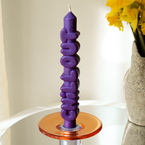 CandleHand | 'Chill Out' Taper Candle | Indigo