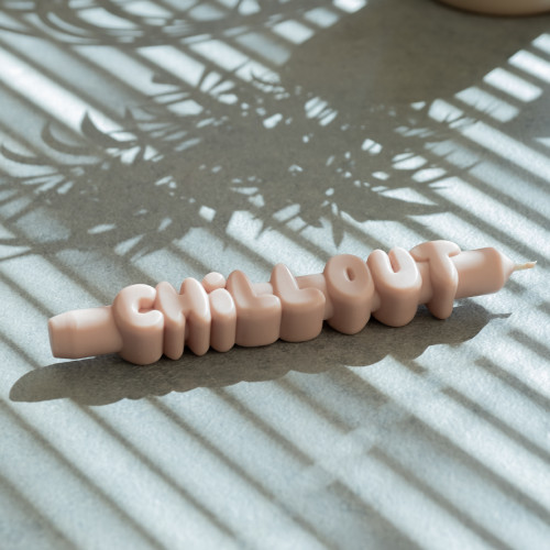 CandleHand | 'Chill Out' Taper Candle | Cream