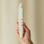 CandleHand | 'Happy Bday' Taper Candle | White