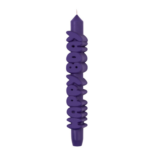 CandleHand | 'Happy Bday' Taper Candle | Indigo