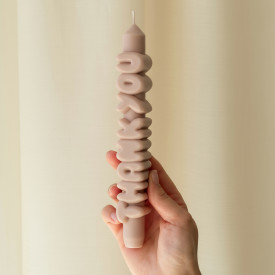 CandleHand | 'Thank You' Taper Candle | Cream