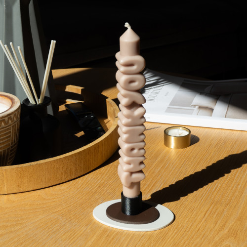 CandleHand | 'Thank You' Taper Candle | Cream