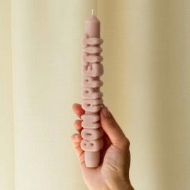 CandleHand | 'Bon Appetit' Taper Candle | Cream