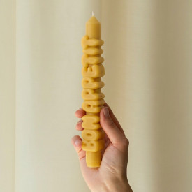 CandleHand | 'Bon Appetit' Taper Candle | Mustard