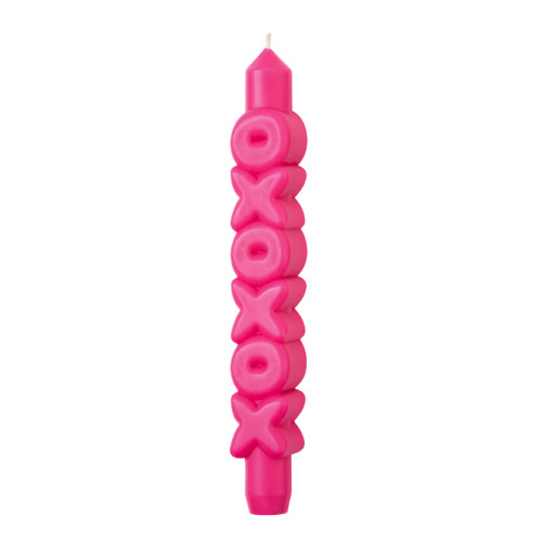 CandleHand | 'XOXOXO' Taper Candle | Pink
