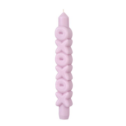 CandleHand | 'XOXOXO' Taper Candle | Lilac