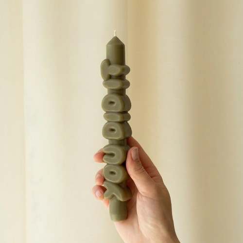 CandleHand | 'You Did It' Taper Candle | Olive