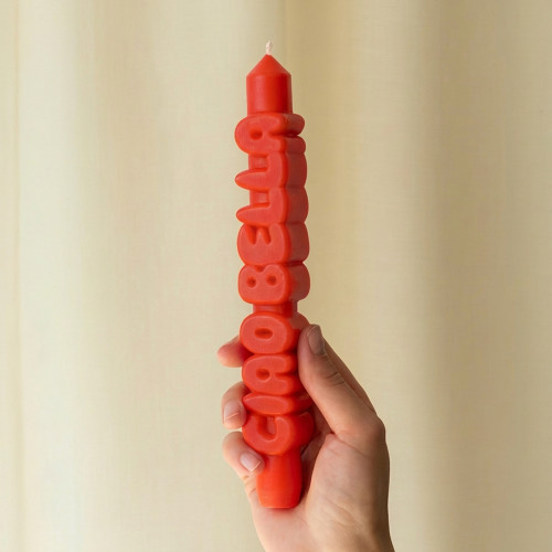 CandleHand | 'Ciao Bella' Taper Candle | Orange