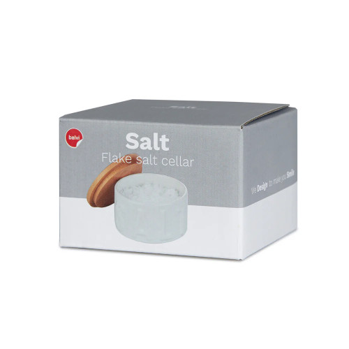 Balvi | Ceramic Salt Cellar with Bamboo Lid | White