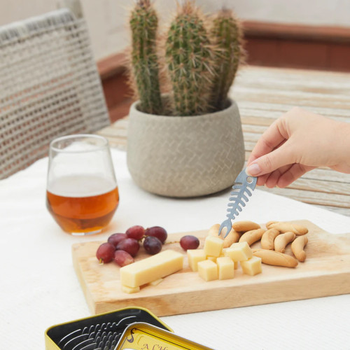 Balvi | 'Conserverie' Stainless Steel Snack Forks | Sardines | Set of 6