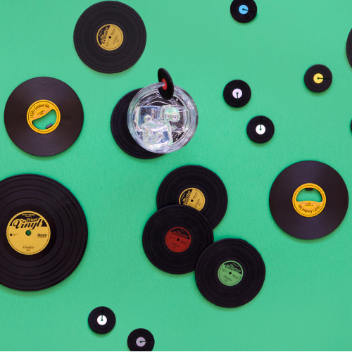 Balvi | 'Greatest Hits' Vinyl Coasters | Set of 4