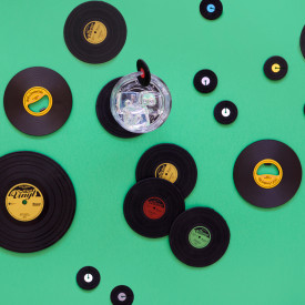 Balvi | 'Greatest Hits' Vinyl Coasters | Set of 4