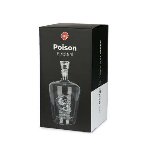 Balvi | 'What's Your Poison?' Skull Glass Decanter | 1L