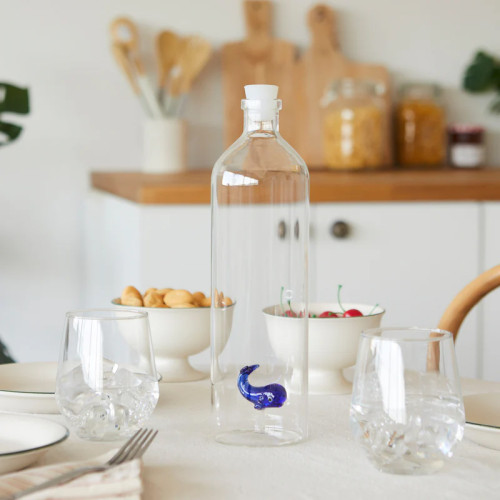 Balvi | Atlantis Glass Bottle | Blue Whale | 1.2L