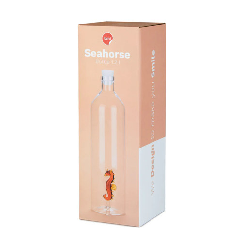 Balvi | Atlantis Glass Bottle | Seahorse | 1.2L