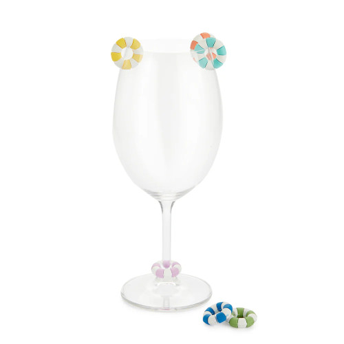 Balvi | Swim Ring Glass Markers | Multicolour | Set of 6