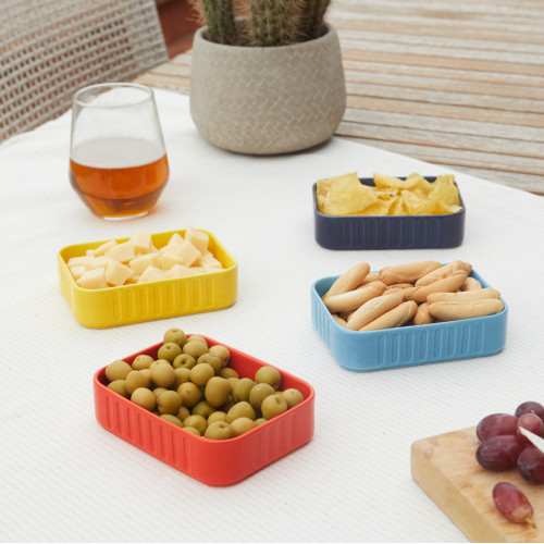 Balvi | 'Conserverie' Ceramic Snack Trays | Seafood | Set of 4