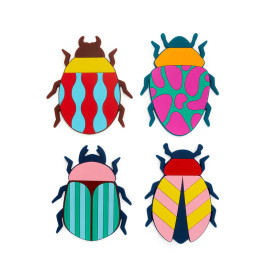 Balvi | Woodland Beetles Coasters | Set of 4