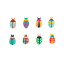 Balvi | Woodland Beetles Glass Markers | Set of 8