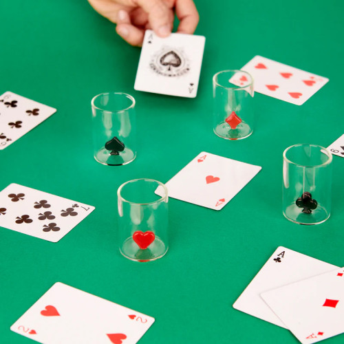 Balvi | Card Suit Shot Glasses | Set of 4