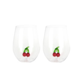 Balvi | Botanical Glasses | Cherries | Set of 2