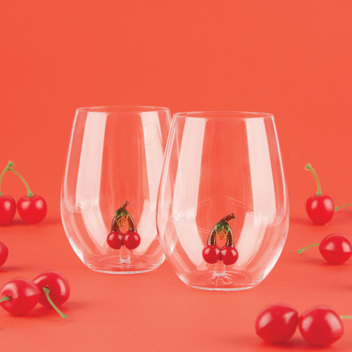 Balvi | Botanical Glasses | Cherries | Set of 2