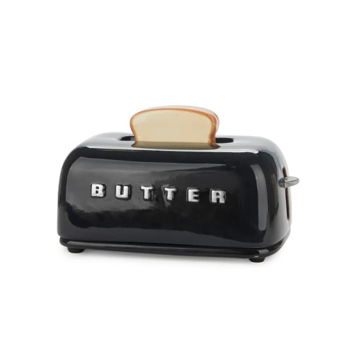 Balvi | Toaster Butter Dish | Ceramic | Black