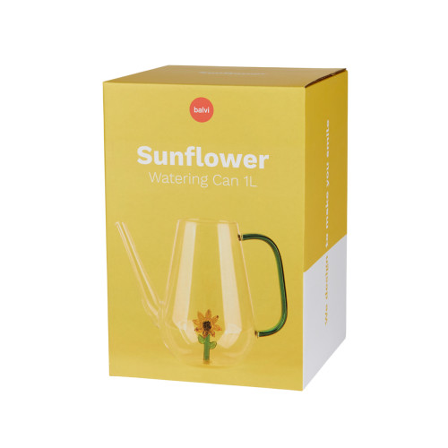 Balvi | Botanical Glass Watering Can | Sunflower | 1L