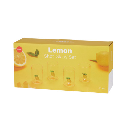 Balvi | Botanical Shot Glasses | Lemon | Set of 4