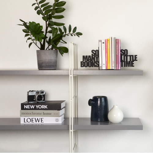 Balvi | Metal Bookends | 'So Many Books, So Little Time' | 2 Pieces