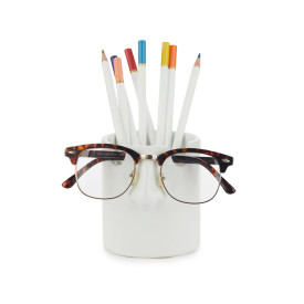 Balvi | 'Nosey Buddy' Stationery & Glasses Holder | White