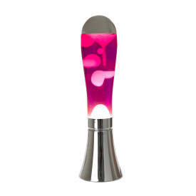 Balvi | Retro Magma Lava Lamp | Silver & Pink