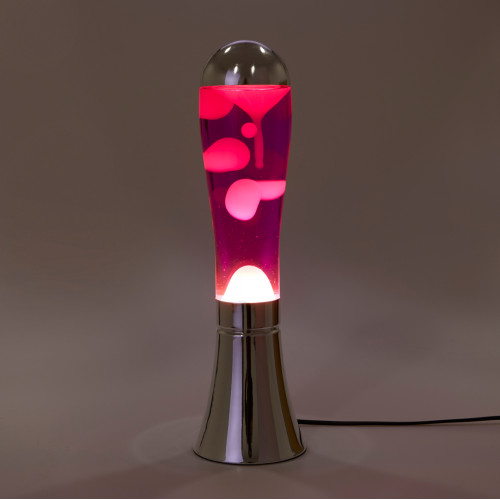 Balvi | Retro Magma Lava Lamp | Silver & Pink