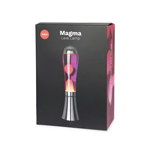 Balvi | Retro Magma Lava Lamp | Silver & Pink Balvi | Retro Magma Lava Lamp | Silver & Pink