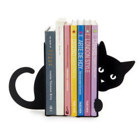 Balvi | Metal Bookends | Hiding Cat | 2 Pieces