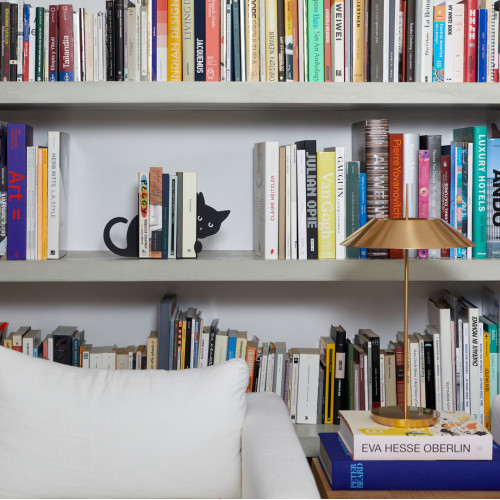 Balvi | Metal Bookends | Hiding Cat | 2 Pieces