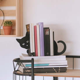 Balvi | Metal Bookends | Hiding Cat | 2 Pieces