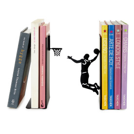 Balvi | Metal Bookends | Basketball Slam Dunk | 2 Pieces