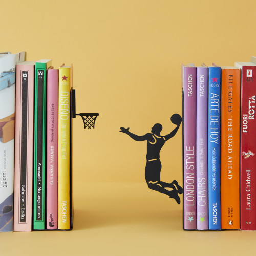 Balvi | Metal Bookends | Basketball Slam Dunk | 2 Pieces