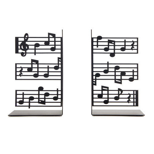 Balvi | Metal Bookends | Musical Notes | 2 Pieces