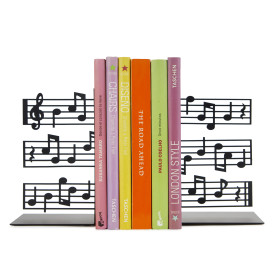 Balvi | Metal Bookends | Musical Notes | 2 Pieces