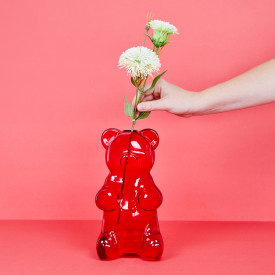 Balvi | Gummy Bear Glass Vase | Red