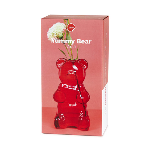 Balvi | Gummy Bear Glass Vase | Red