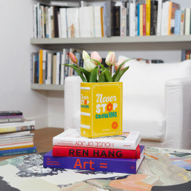 Balvi | Ceramic Book Vase | “Never Stop Growing” | Yellow