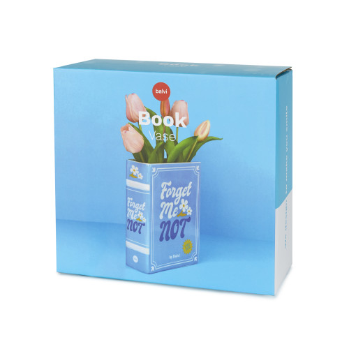Balvi | Ceramic Book Vase | “Forget Me Not” | Blue