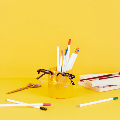Balvi | 'Nosey Buddy' Stationery & Glasses Holder | Mustard