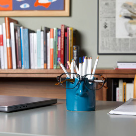 Balvi | 'Nosey Buddy' Stationery & Glasses Holder | Blue