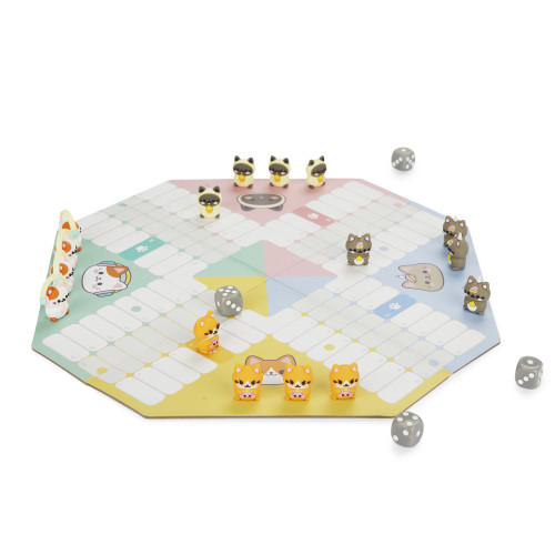 Balvi | 'Kawaii Purrchisi' Cat-Inspired Ludo Board Game
