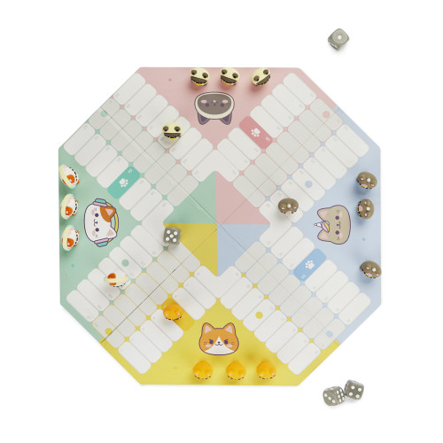 Balvi | 'Kawaii Purrchisi' Cat-Inspired Ludo Board Game