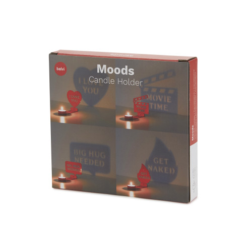 Balvi | 'Moods' Message Candle Holder | Red